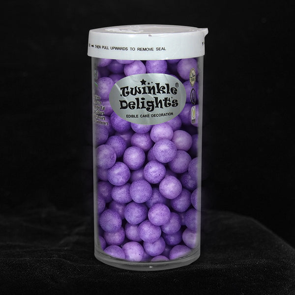 Matt Purple 8mm Pearls - Nut Free Kosher Certified Sprinkles For Cake