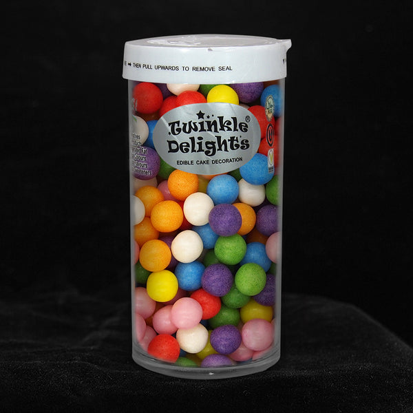 Matt Rainbow 8mm Pearls - Dairy Free Soy Free Halal Sprinkles For Cake