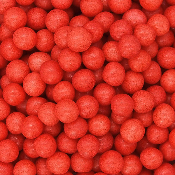 Matt Red 6mm Pearls - Soya Free Kosher Certified Sprinkles Cake Decor