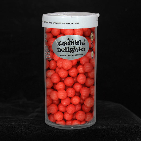 Matt Red 6mm Pearls - Soya Free Kosher Certified Sprinkles Cake Decor