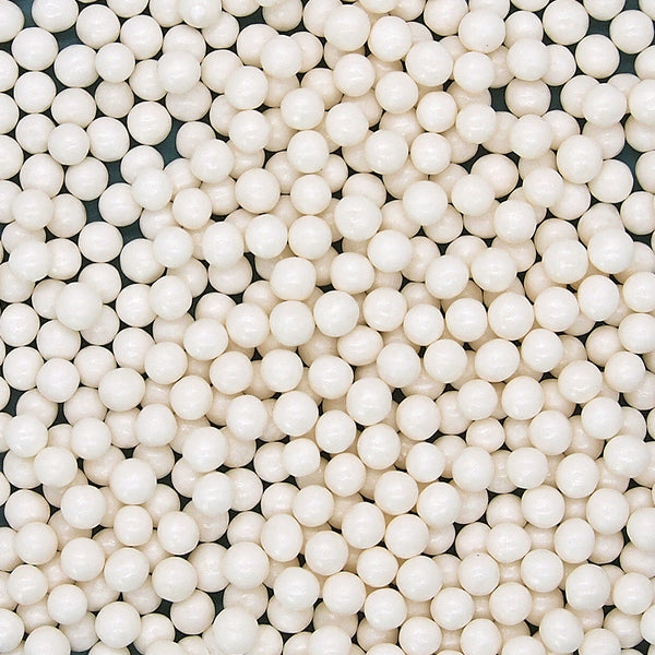 Matt White 4mm Pearls - Dairy Free Soya Free Sprinkles Cake Decoration