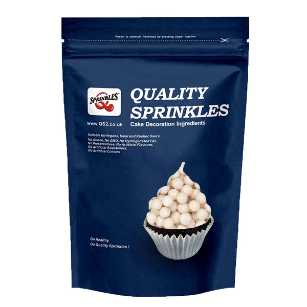 Bulk Pack 8mm Matt Pearls - Gluten Free Clean Lable Sprinkles For Cake