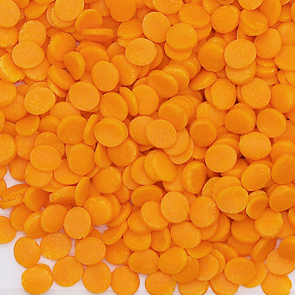 Orange Confetti 8MM Big Sequins - Nuts Free Vegan Sprinkles Cake Decor