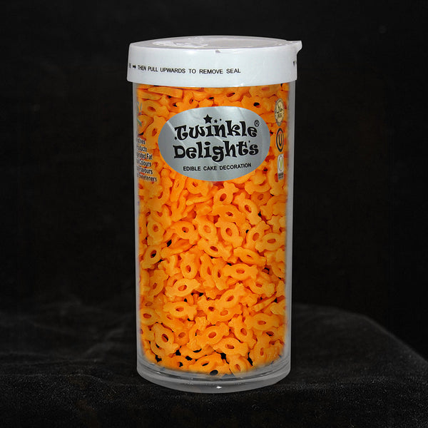 Orange Confetti Candy - Dairy Free Kosher Certified Sprinkles For Cake