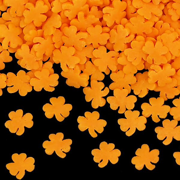 Orange Confetti Clover- No Gluten Vegan Sprinkels Cake Decorations