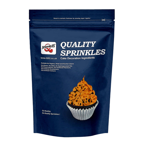 Orange Confetti Footprint - No Dairy No Soy Kosher Certified Sprinkles