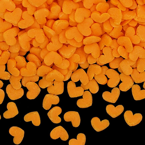 Orange Confetti Heart - Nut Free Soya Free Kosher Sprinkles For Cake