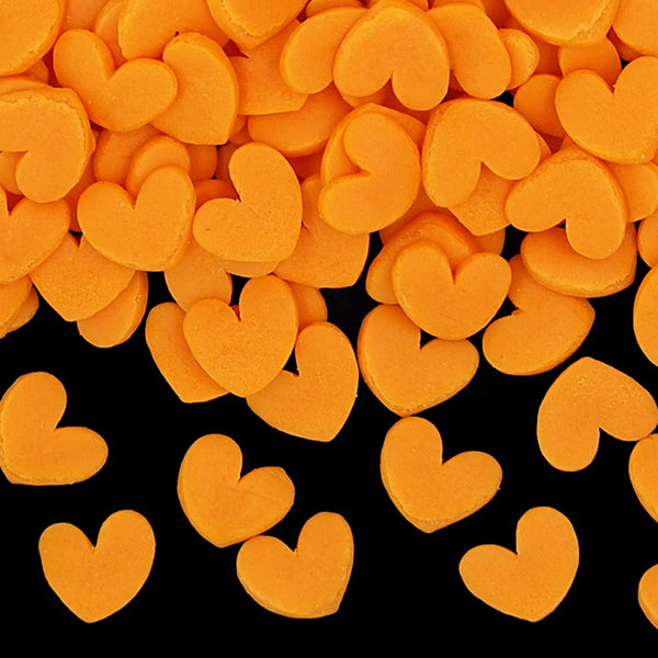 Orange Confetti Super Heart -No Gluten Vegan Sprinkles Cake Decoration