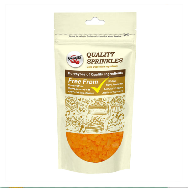 Orange Sparkling Sugar - No Dairy Kosher Certified Sprinkles For Cake