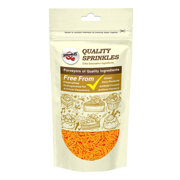 Orange Jimmes - Dairy Free Nut Free  Kosher Sprinkles Cake Decorations