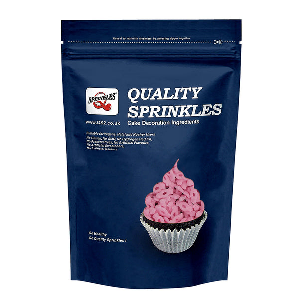 Pink Confetti Candy - Gluten Free Nuts Free Halal Sprinkels For Cake