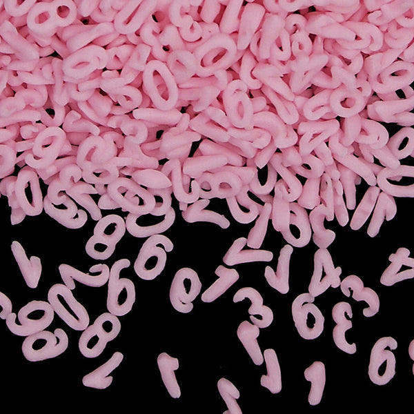 Pink Confetti Number - Halal Certifed Gluten Free Sprinkles For Cake