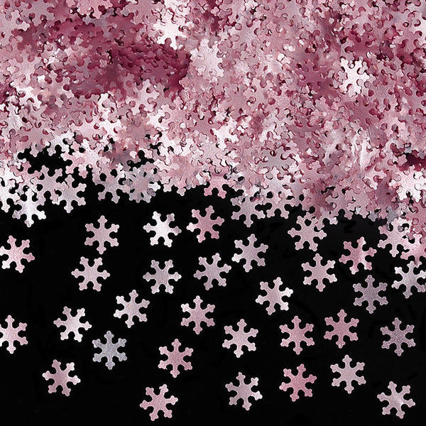 Pink Glitter Snowflakes - Gluten Free Nut Free Vegan Edible Decoration