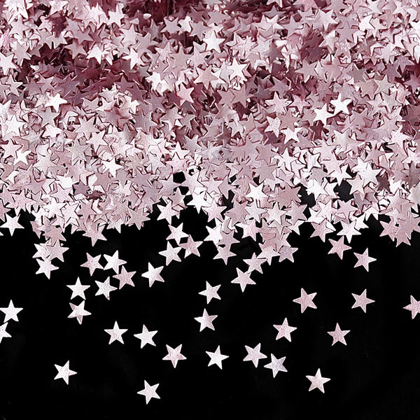 Pink Glitter Stars - No Soy Non GMO Halal Certified Edible Decoration