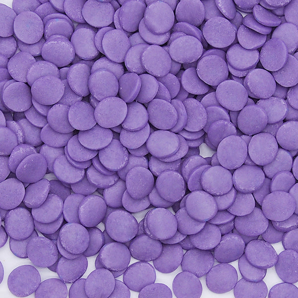 Purple Confetti 8MM Big Sequins - Kosher Certified Sprinkles For Cake