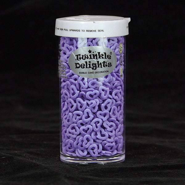 Purple Confetti Angel Heart - Kosher Certified Sprinkles Cake Decor