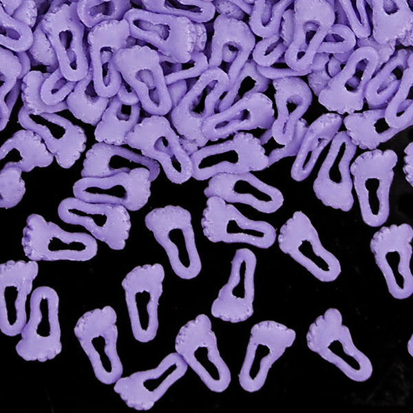 Purple Confetti Footprint - No Nut Kosher Certified Sprinkles For Cake