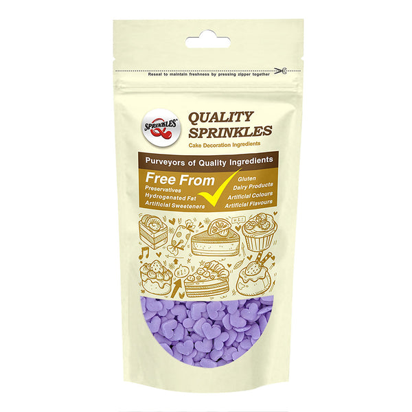 Purple Confetti Heart -   Gluten Free Nut Free Clean Lable Sprinkles