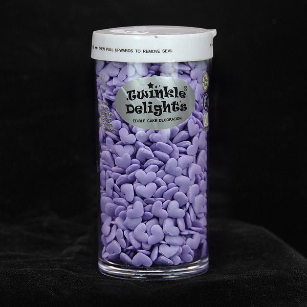 Purple Confetti Heart -   Gluten Free Nut Free Clean Lable Sprinkles