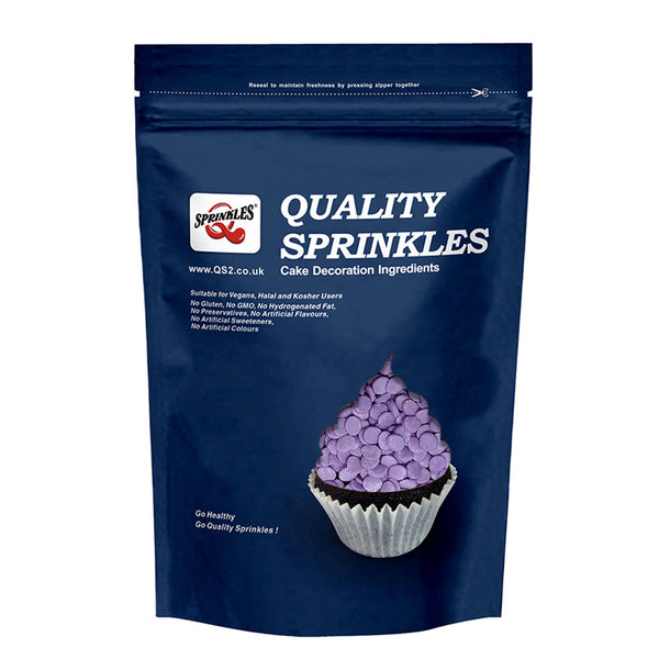 Purple Confetti Sequins - Soya Free Clean Label Sprinkles Cake Décor