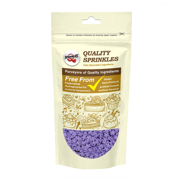 Purple Confetti Star - Soya Free Nuts Free Sprinkles Cake Decoration