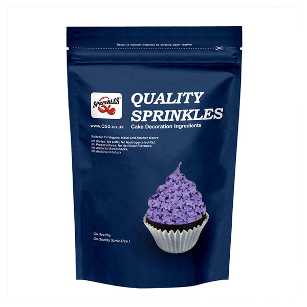 Purple Confetti Star - Soya Free Nuts Free Sprinkles Cake Decoration