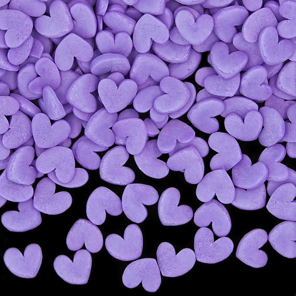 Purple Confetti Super Heart - Nuts Free Kosher Certified Sprinkles