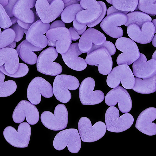 Purple Confetti Super Heart - Nuts Free Kosher Certified Sprinkles