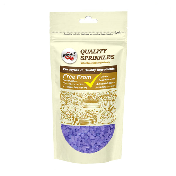 Purple Sparkling Sugar - Soya Free Natural Ingredients Vegan Sprinkles