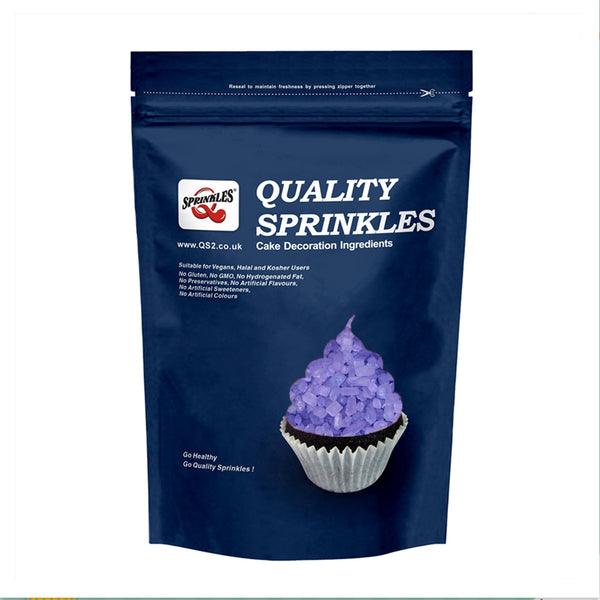 Purple Sparkling Sugar - Soya Free Natural Ingredients Vegan Sprinkles