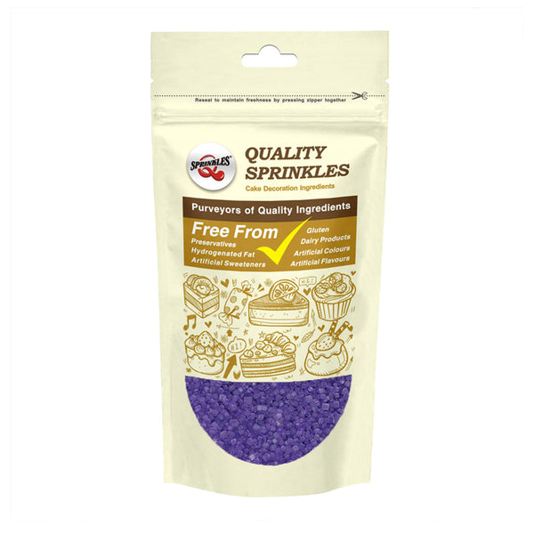 Purple Sugar Crystals - Soy Free Clean Label Sprinkles Cake Decoration