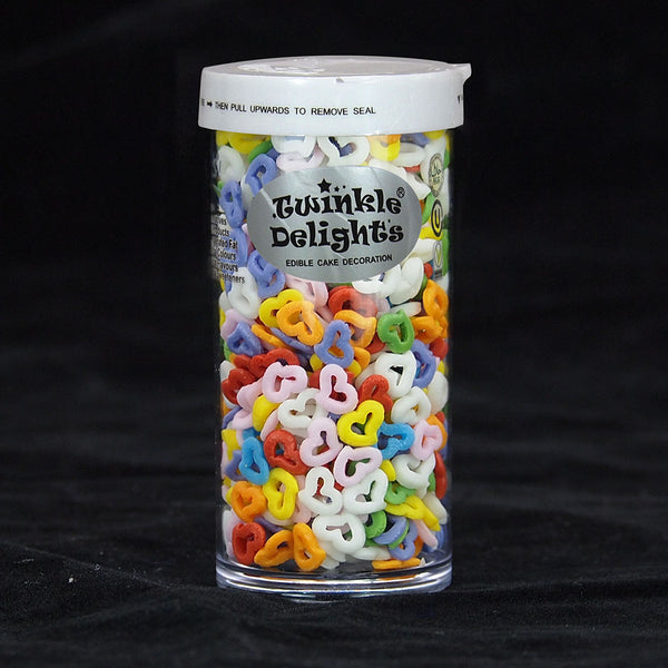 Rainbow Confetti Angel Heart - Nuts Free Halal Certified Sprinkles