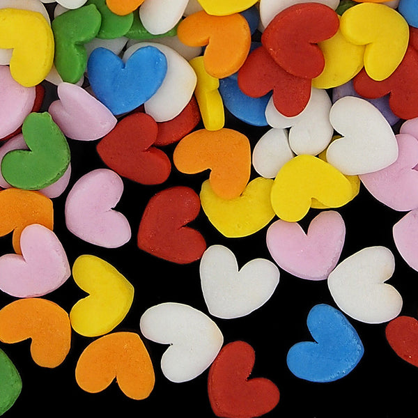 Rainbow Confetti Super Heart - Non Dairy Soy Free Sprinkles Cake Decor