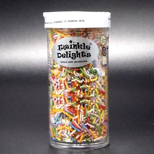 Rainbow Jimmies - Natural Ingredient Vegan Sprinkles Cake Decorations