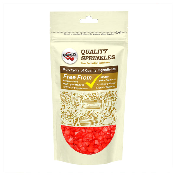 Red Sparkling Sugar - Clean Label kosher Sprinkles Cake Decoration