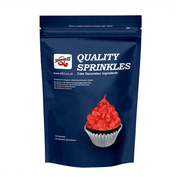 Red Sugar Rocs - No Gluten Soya Free Natural Ingredients Sprinkles