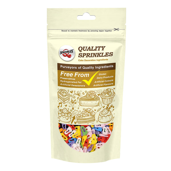 Rainbow Confetti Footprint - Non Dairy Kosher Certified Sprinkles