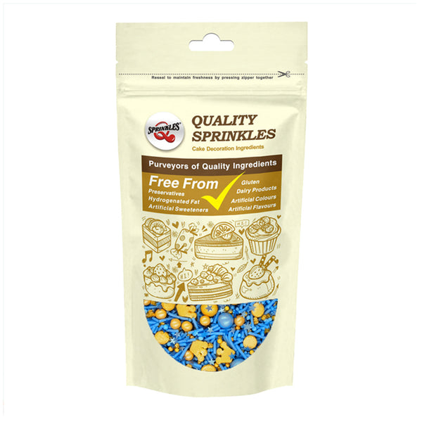 Royal Blue Party - No Gluten Kosher Certified Sprinkles Blend For Cake