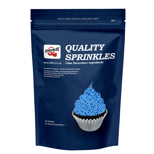 Shimmer Blue Jimmies -Dairy Freee No Nuts Natural Ingredient Sprinkles