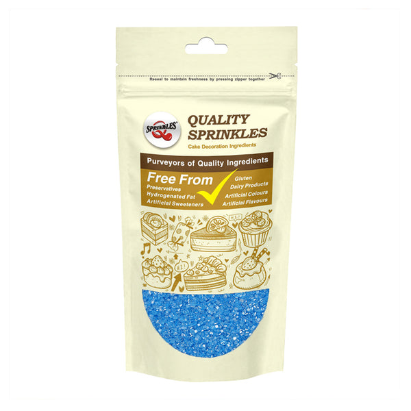 Shimmer Blue Sugar Crystals - Soy Free Halal Sprinkles Cake Decoration