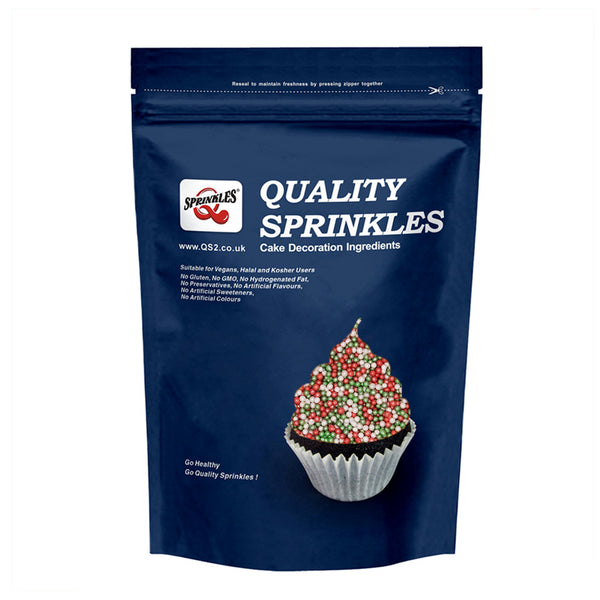 Shimmer Christmas Nonpareils - Natural Ingredients Sprinkles For Cakes