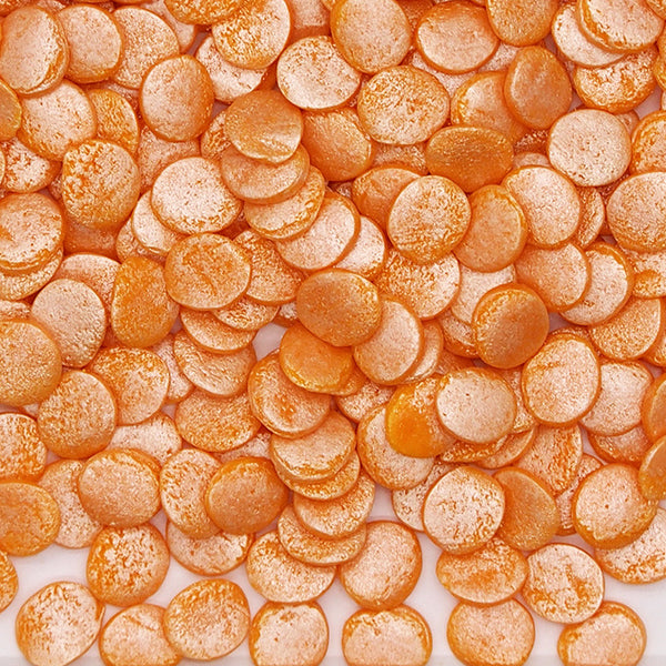 Shimmer Orange Confetti 10MM Big Sequins -No Gluten Sprinkles For Cake