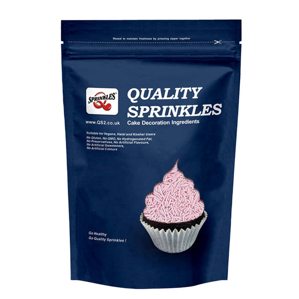 Shimmer Pink Jimmies - Dairy Free Nuts Free Sprinkles Cake Decorations