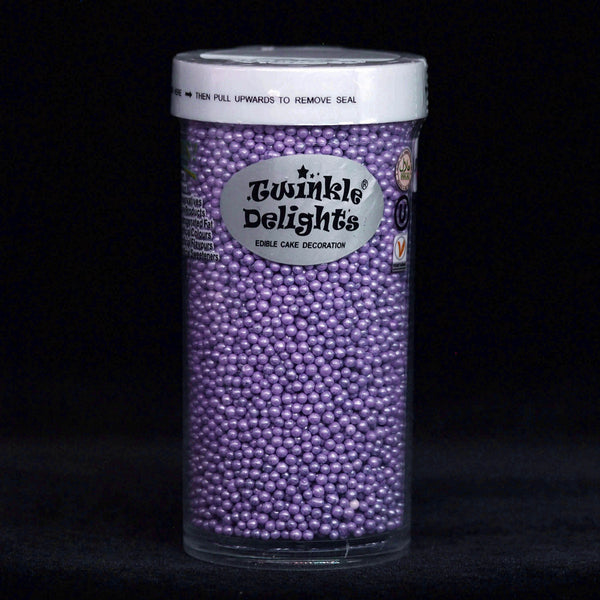 Shimmer Purple Nonpareils - Dairy Free Soya Free Sprinkles 4 Cakes