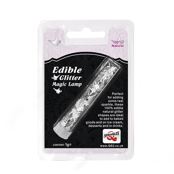 Silver Glitter Magic Lamps - Gluten Free Halal Edible Cake Decoration