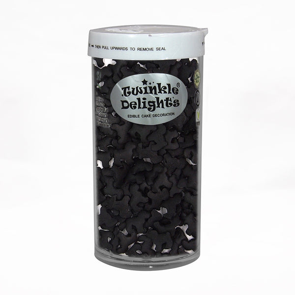 Black Confetti Dog- No Dairy Halal Certified Sprinkles Cake Decoration