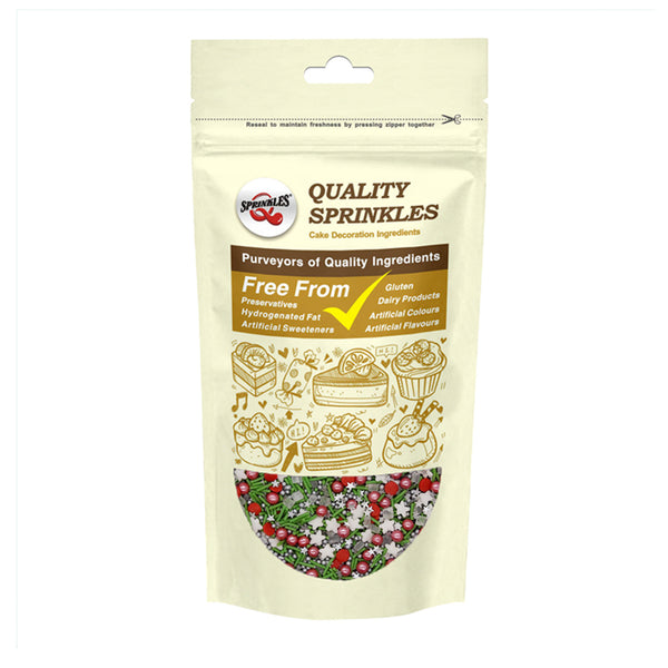 Christmas Berry - No Gluten Natural Ingredients Sprinkles Mix For Cake