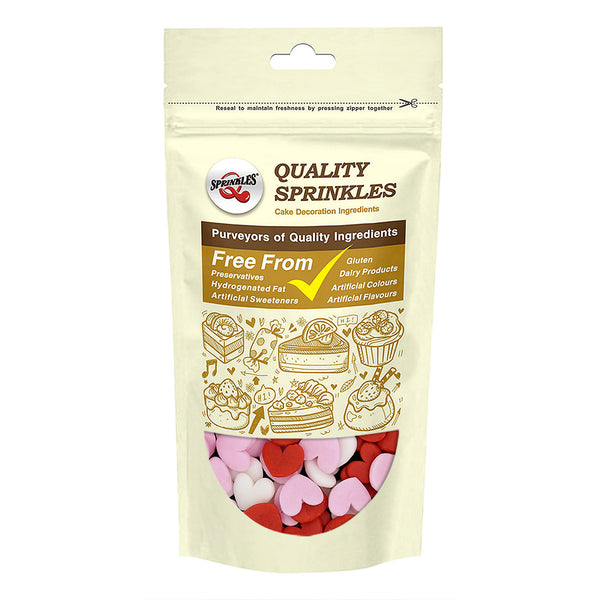 Valentine Confetti Super Heart - No Nuts Natural Ingredients Sprinkles