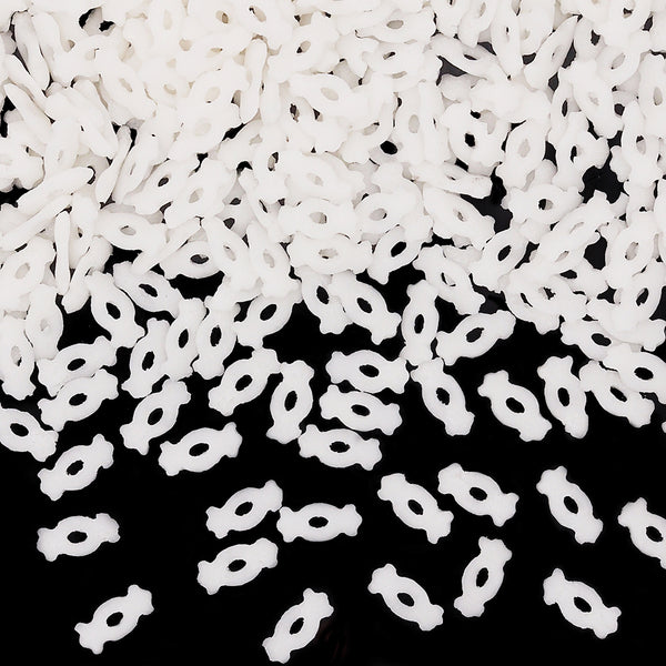 White Confetti Candy - No Gluten Clean Label Sprinkles Cake Decoration