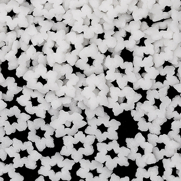 White Confetti Snowflake - Halal Certified No Dairy Sprinkles For Cake